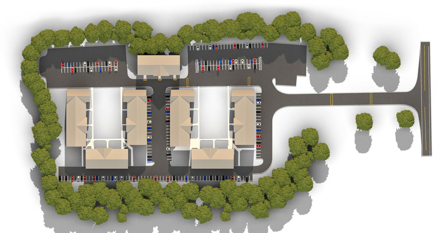 smaller detailed 3d community map with labels
